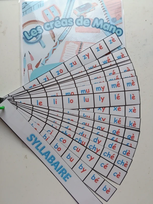 Jeu de lecture Syllabaire syllabes simples minuscules